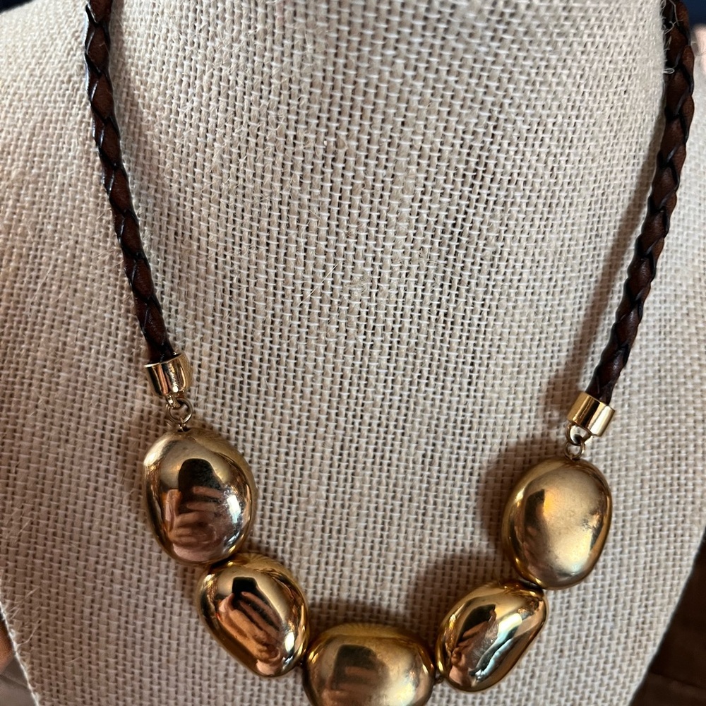 Gold and Brown Ralph Lauren Necklace